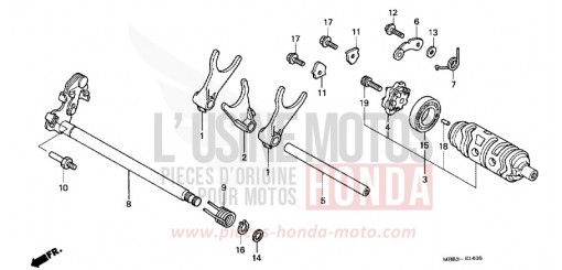 GEARSHIFT DRUM VTR1000FY de 2000